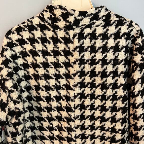 NEW Blank NYC Black White Checkered Your Own Beat Jacket Coat Size X-Small - Picture 5 of 14